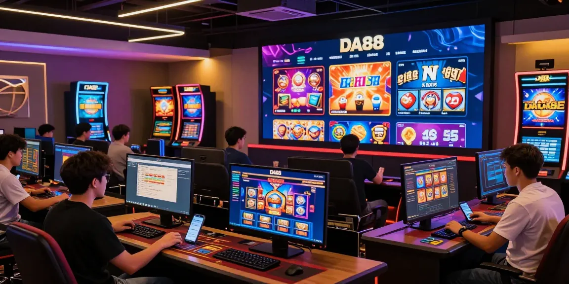 Dynamic online gaming experience at DA88 with players and engaging slot games.