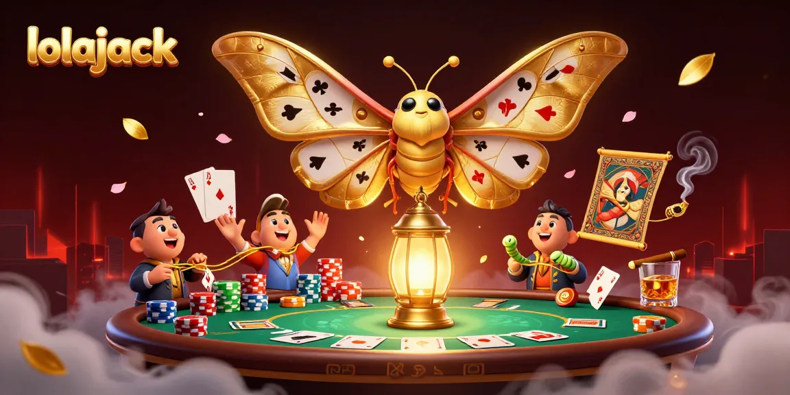 Experience vibrant gaming excitement at lolajack with stunning 3D casino visuals showcasing poker elements.