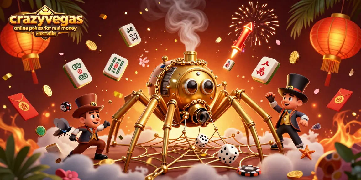 Catching shadows in the web, the crazyvegas online pokies for real money australia spider ensnares luck with dazzling elements.